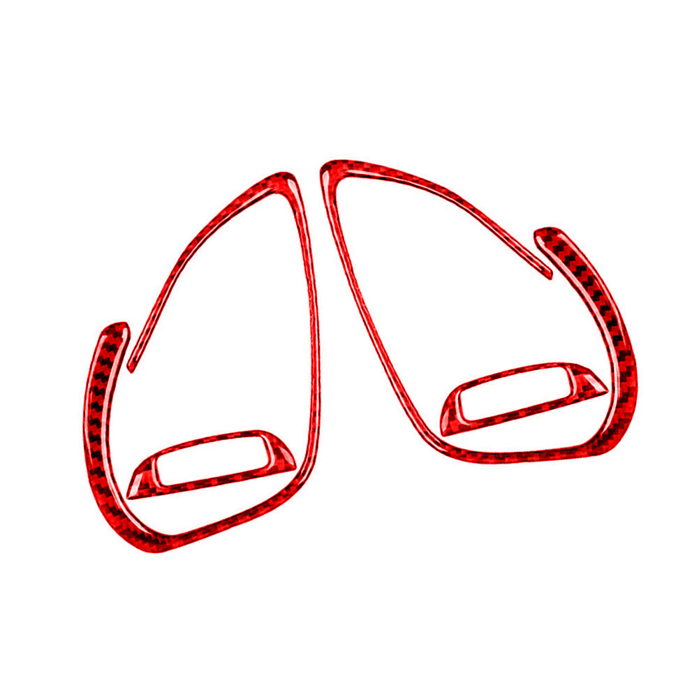 Red Carbon Fiber Dashboard Air Vent Outlet Cover Trim for Mazda CX-9 2016-2022