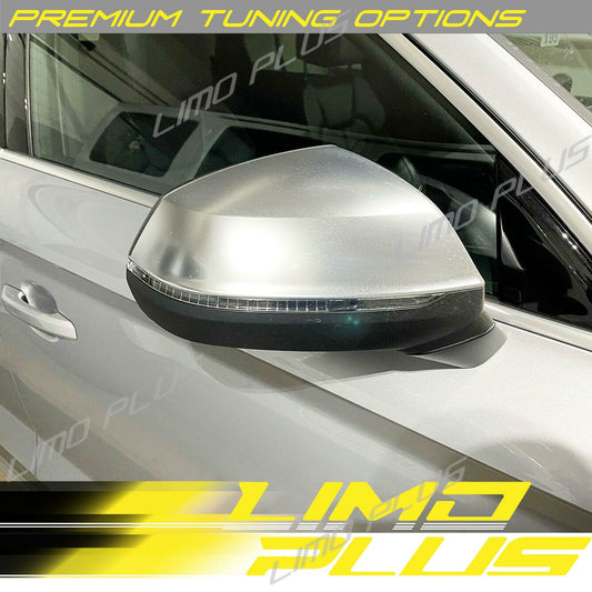 Matt for CHRome Mirror Cover with Lane Assist for for Audi Q5 SQ5 Q7 SQ7 2018-2024 v