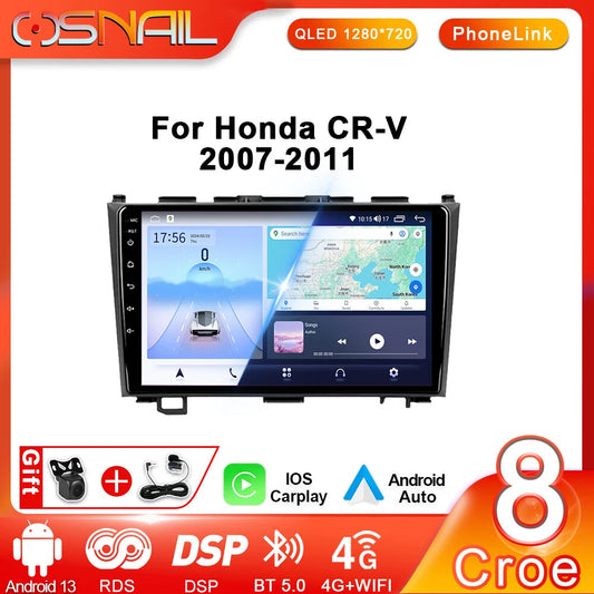 Android Auto Screen Car Radio for Honda CRV for CR-V Video Player GPS Navi Carplay