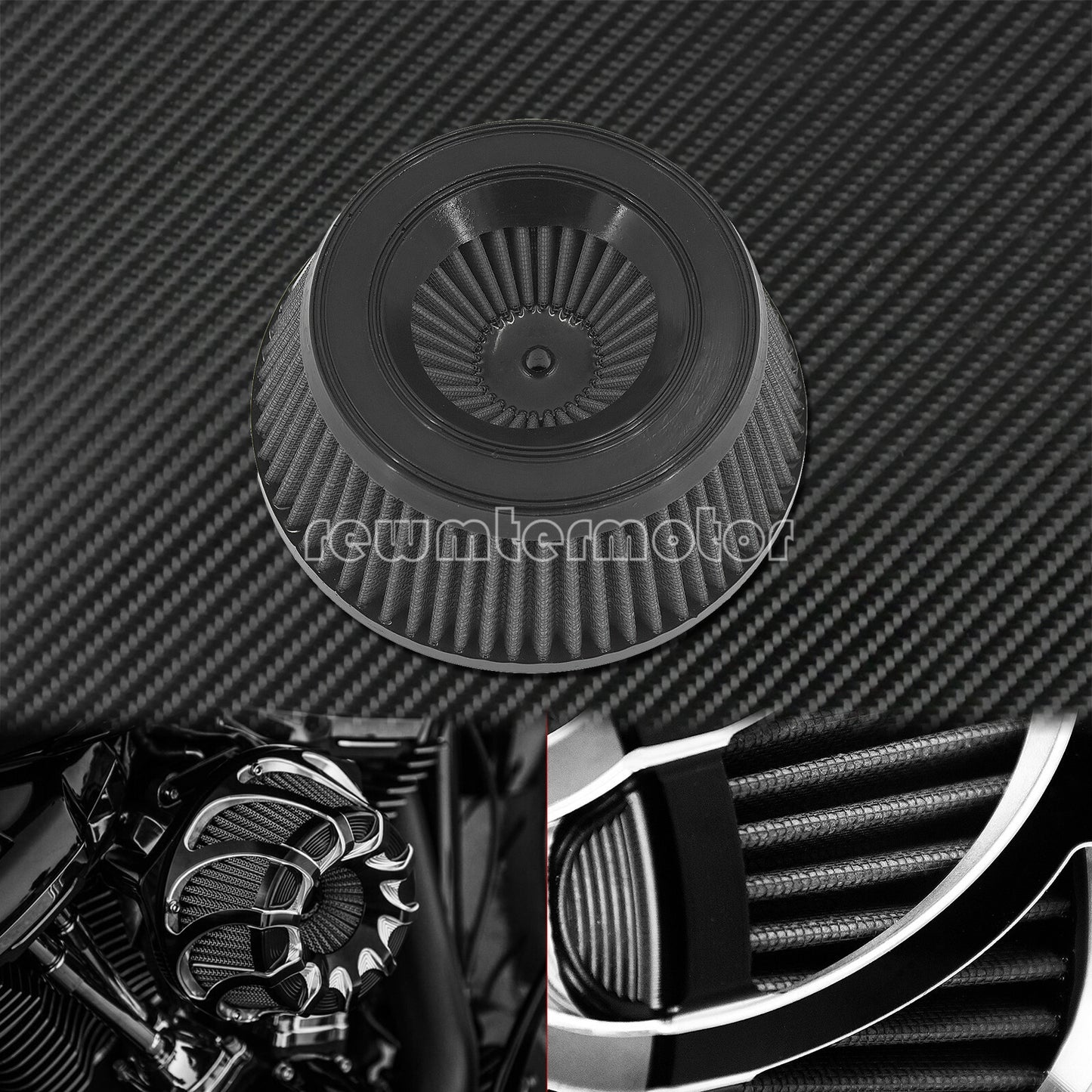 Air Cleaner Element Gray Replacement Filter Fit For Touring 08-16 Softail 16-17 Q