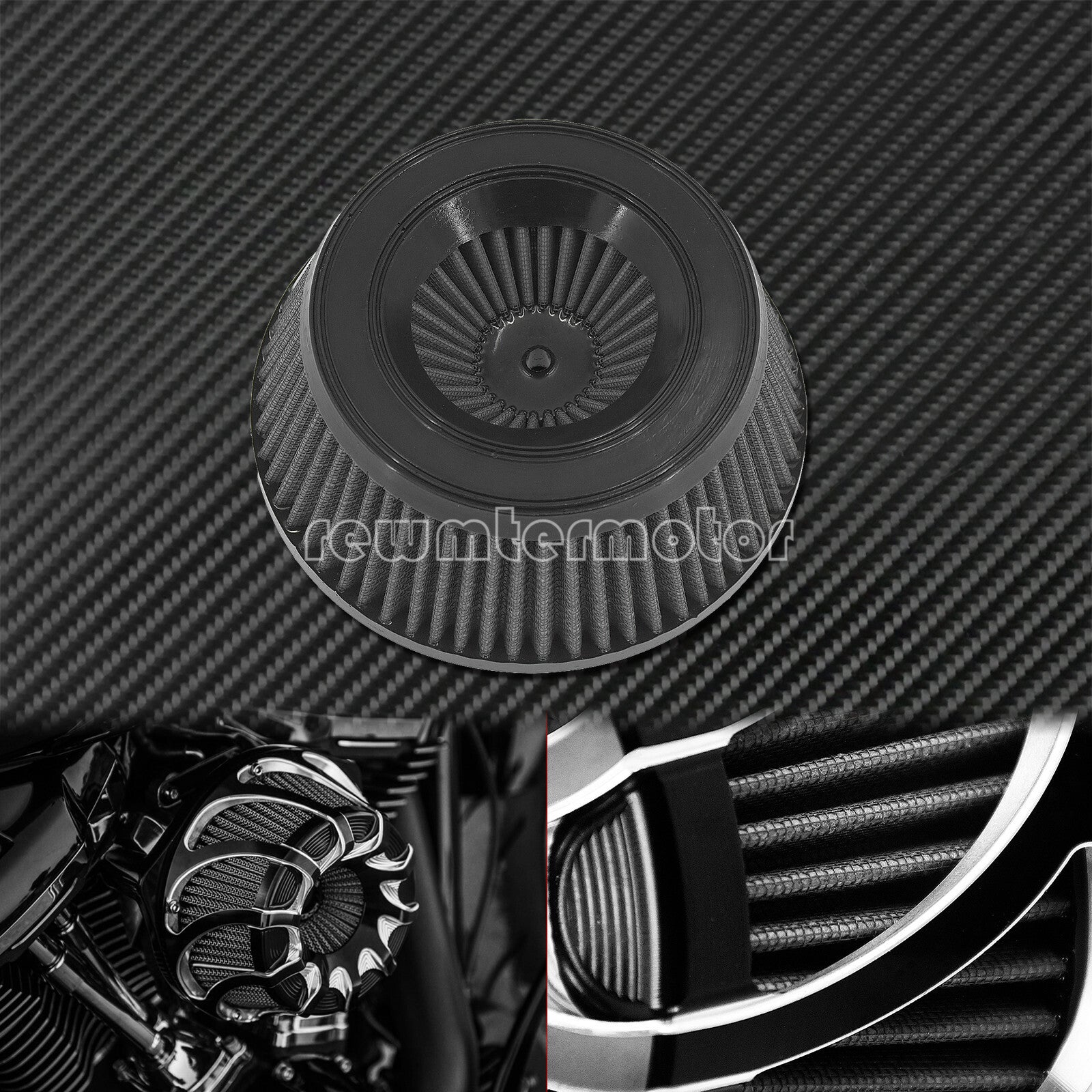 Air Cleaner Element Gray Replacement Filter Fit For Touring 08-16 Softail 16-17 Q