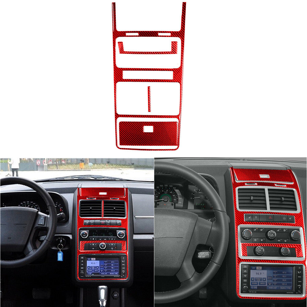 4X Red Carbon Fiber Front Door Handel Inner Cover Trim for Jeep for Wrangler 2007-10 v