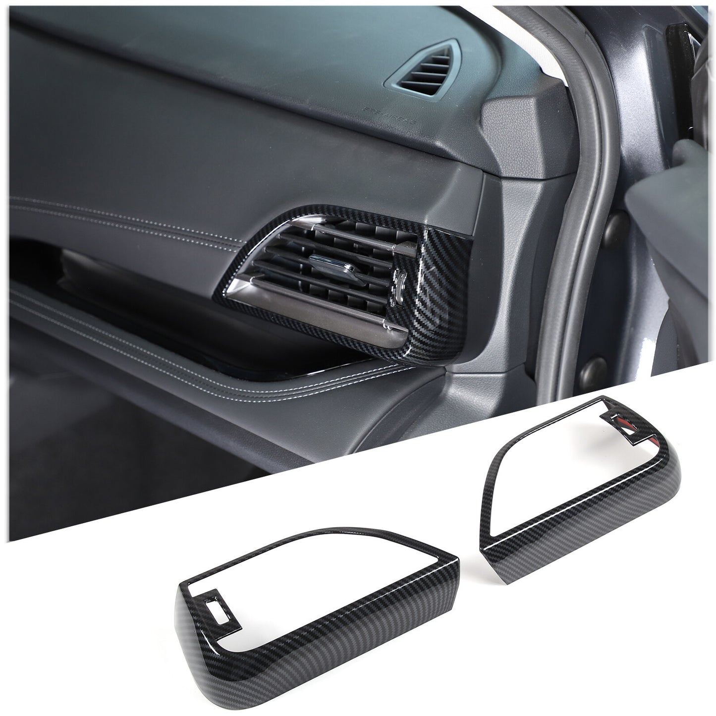 Carbon fiber interior vent socket cover trim for Subaru Outback BT 2021-23- n