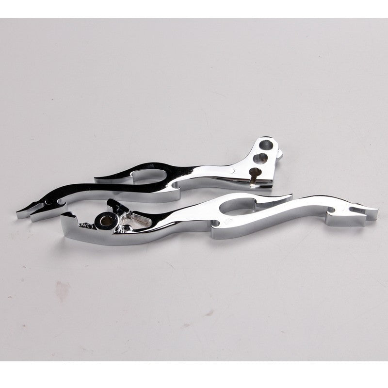 Chrome Fire Brake Clutch Levers For Honde Shadow 600 750 1100 Magna750 VTX1300