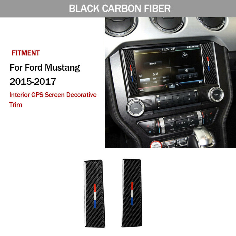 Carbon fiber interior GPS screen trim for 2015-2017 for Mustang . n