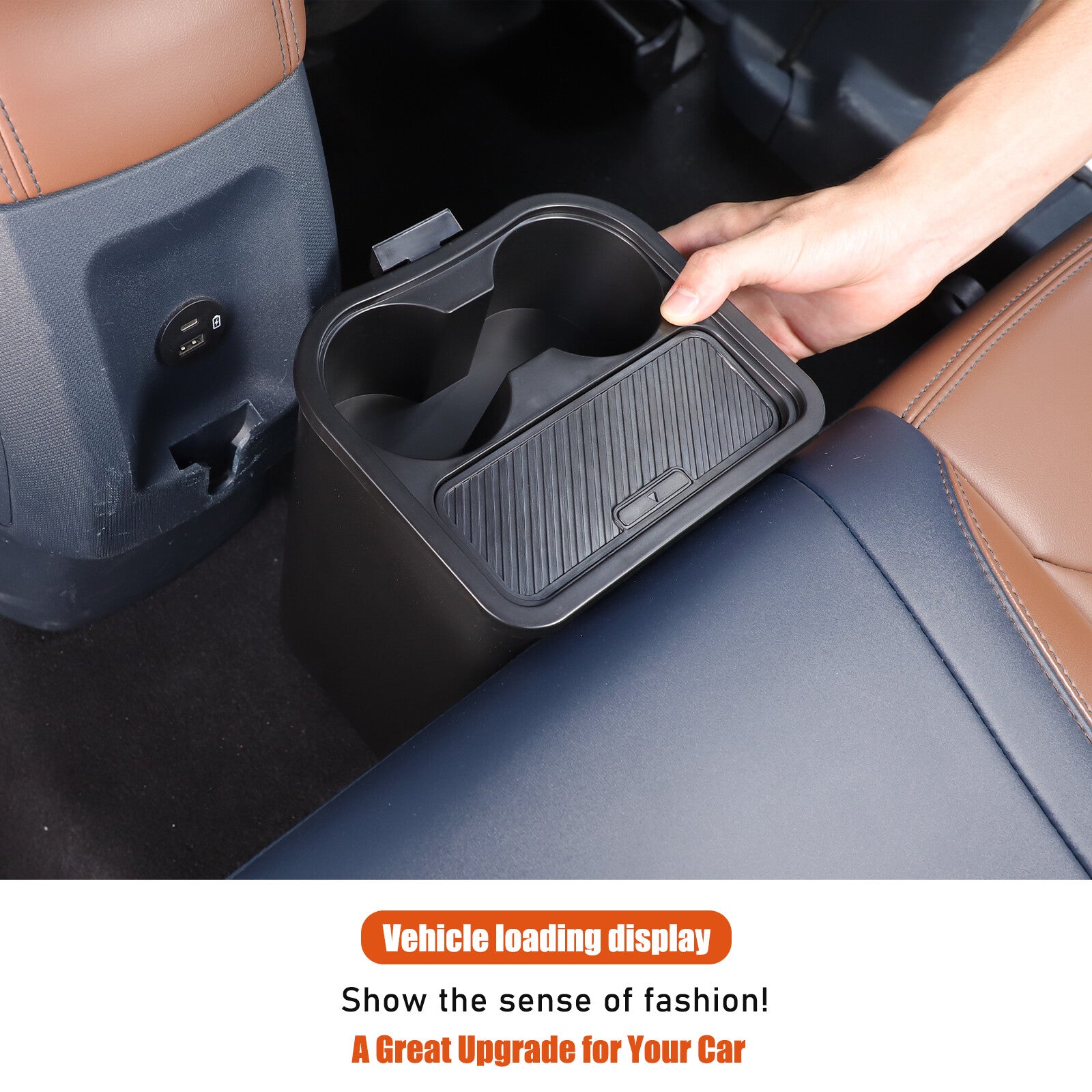 Trash can/bin with cup holder and storage box suitable for Maverick 2022-2024 n
