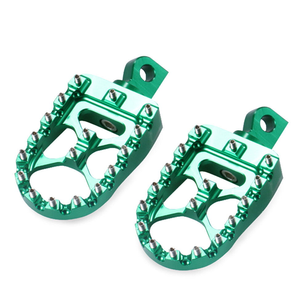 CNC Foot Pegs Pedal Wide MX Style Footrest for Harley Sportster Softail Green