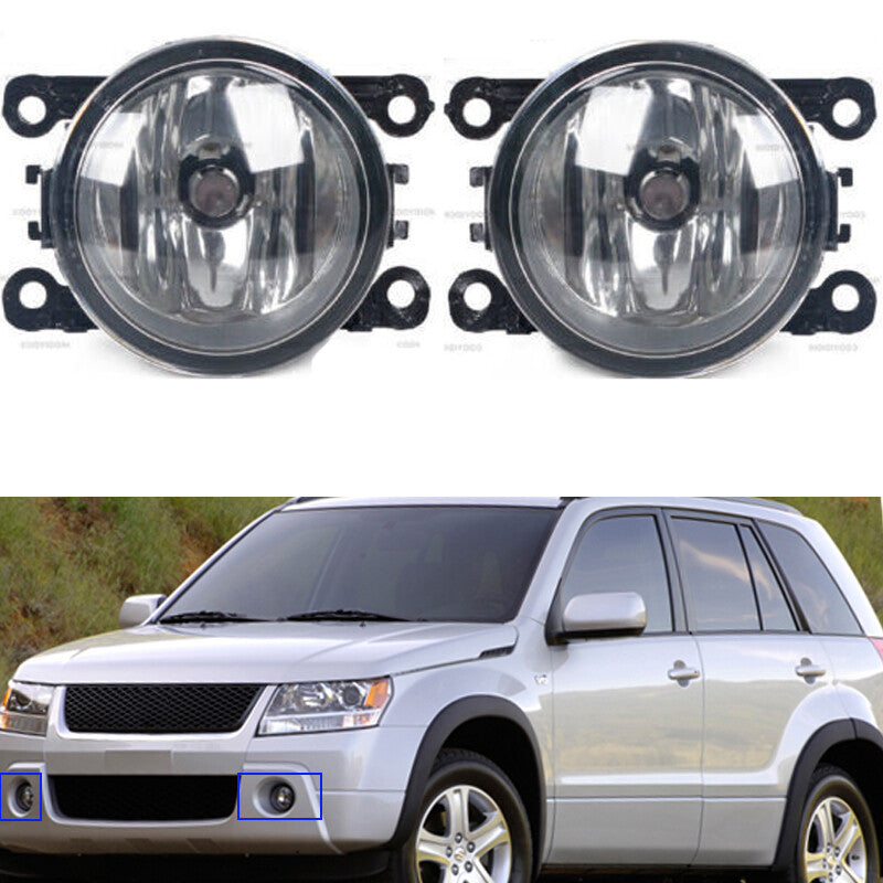 Pair Clear Front Fog Lights For 2006-2012 for Suzuki Grand Vitara/SX4 4Dr