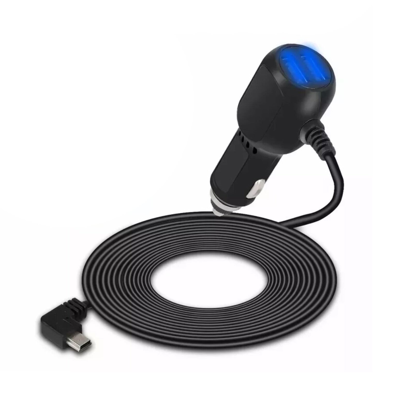 Black USB Dash Cam Car Charger Cable Power Cord Supply for DVR Camera GPS