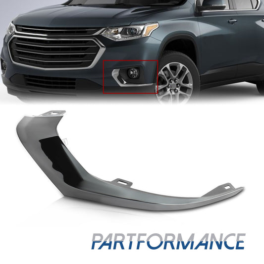 Front Driver Side Fog Light Garnish for 2018 - 2020 for Traverse Black for CHRome - v