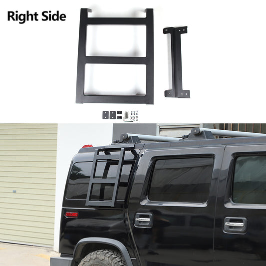 The extended climbing ladder and roof steps on the right rear window are suitable for the for Hummer H2 2003 - 09