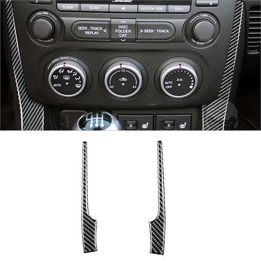 7Pcs Carbon Fiber Inner Steering Wheel Buttons Cover Trim for Audi Q7 2007-2015 v