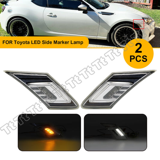 For 2013 - 20 for Subaru BRZ for Scion -S LED Side Marker Turn Signal Parking Light - v