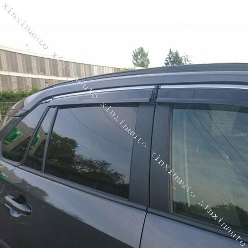Window Visor Vent Sun Shade Rain Guard for Toyota RAV4 2019-2023 W/ Chrome Trims