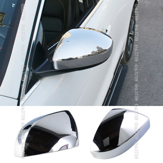 2X for Jaguar F-PACE 2016-2019 2020 Chrome Side Door Rearview Mirror Cover Trim