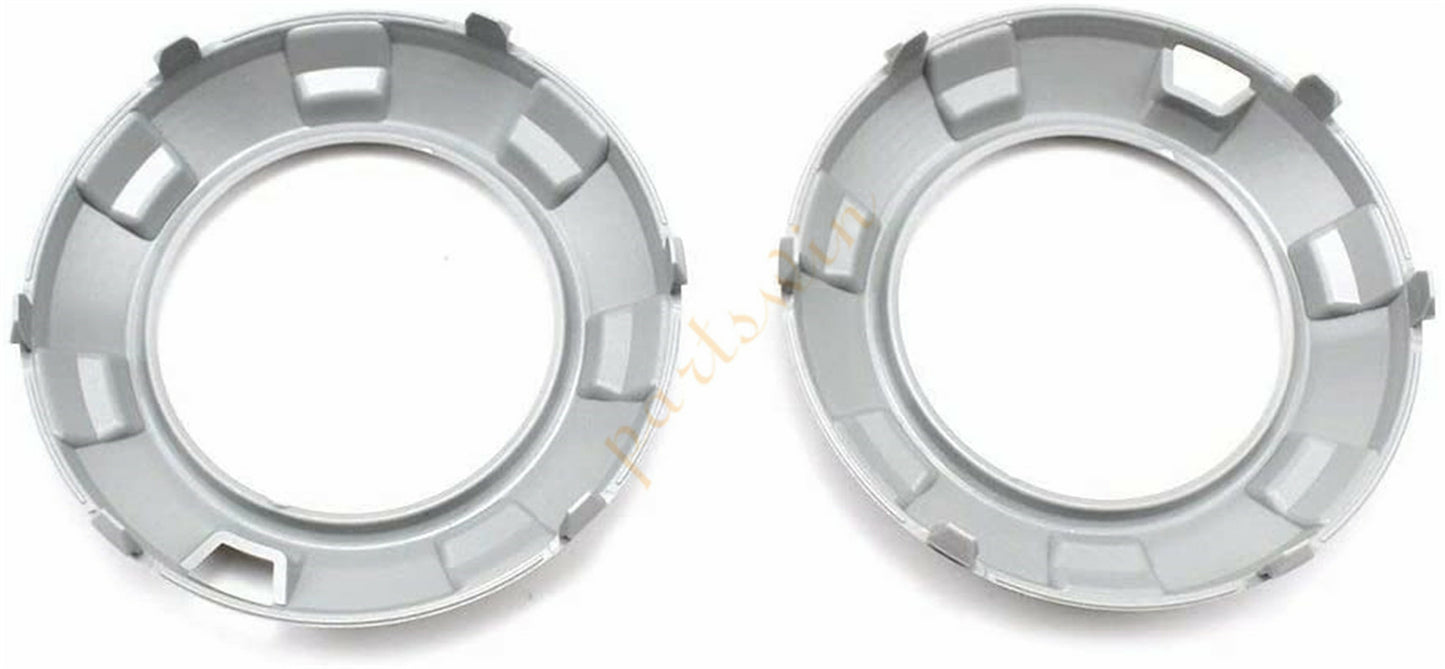 2-Piece Silver Front Fog Light Protective Cover Frame for Pajero Montero n