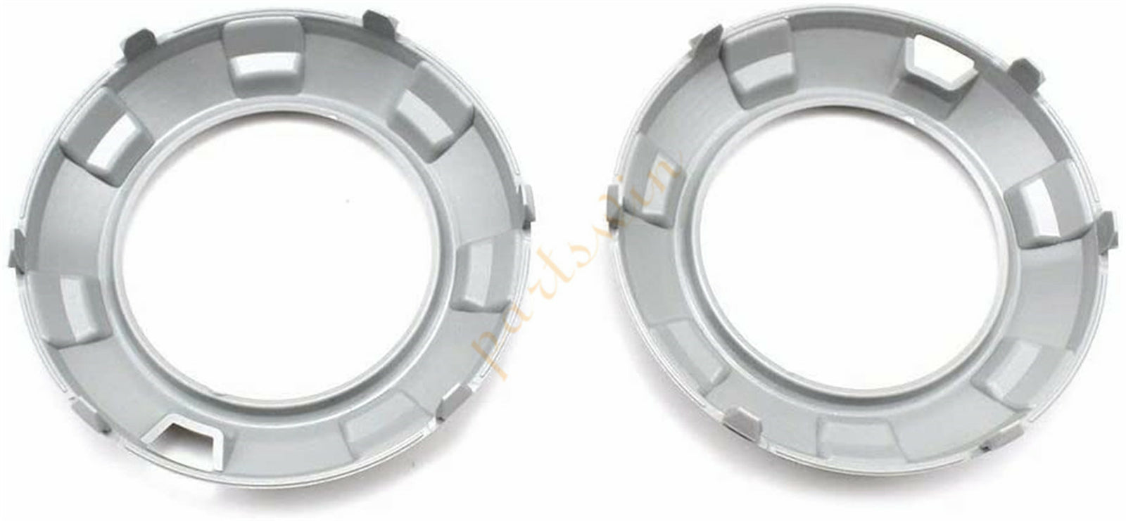 2-Piece Silver Front Fog Light Protective Cover Frame for Pajero Montero n
