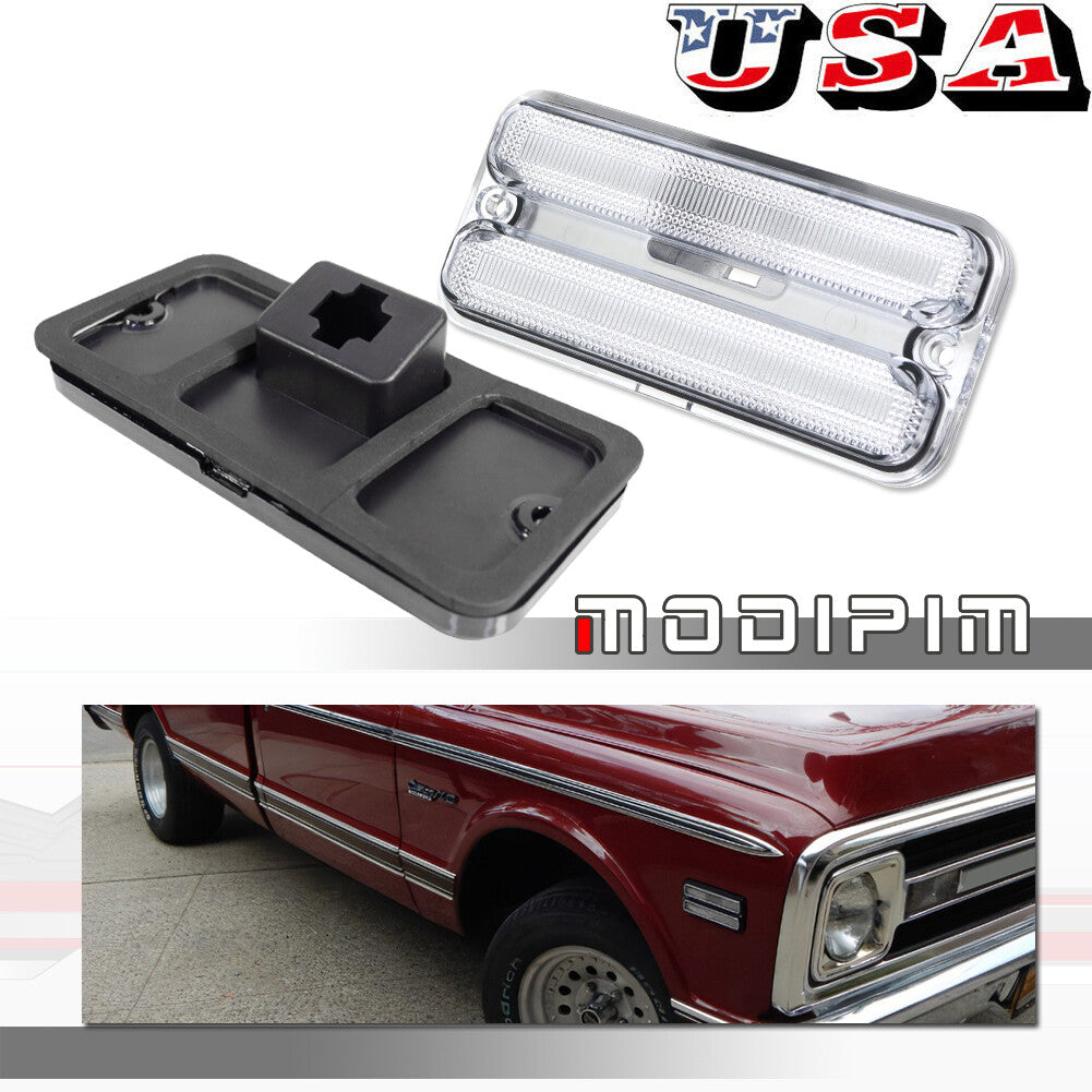 Suitable for for GMC pickup truck front and rear bumper side fender marker light housing - v