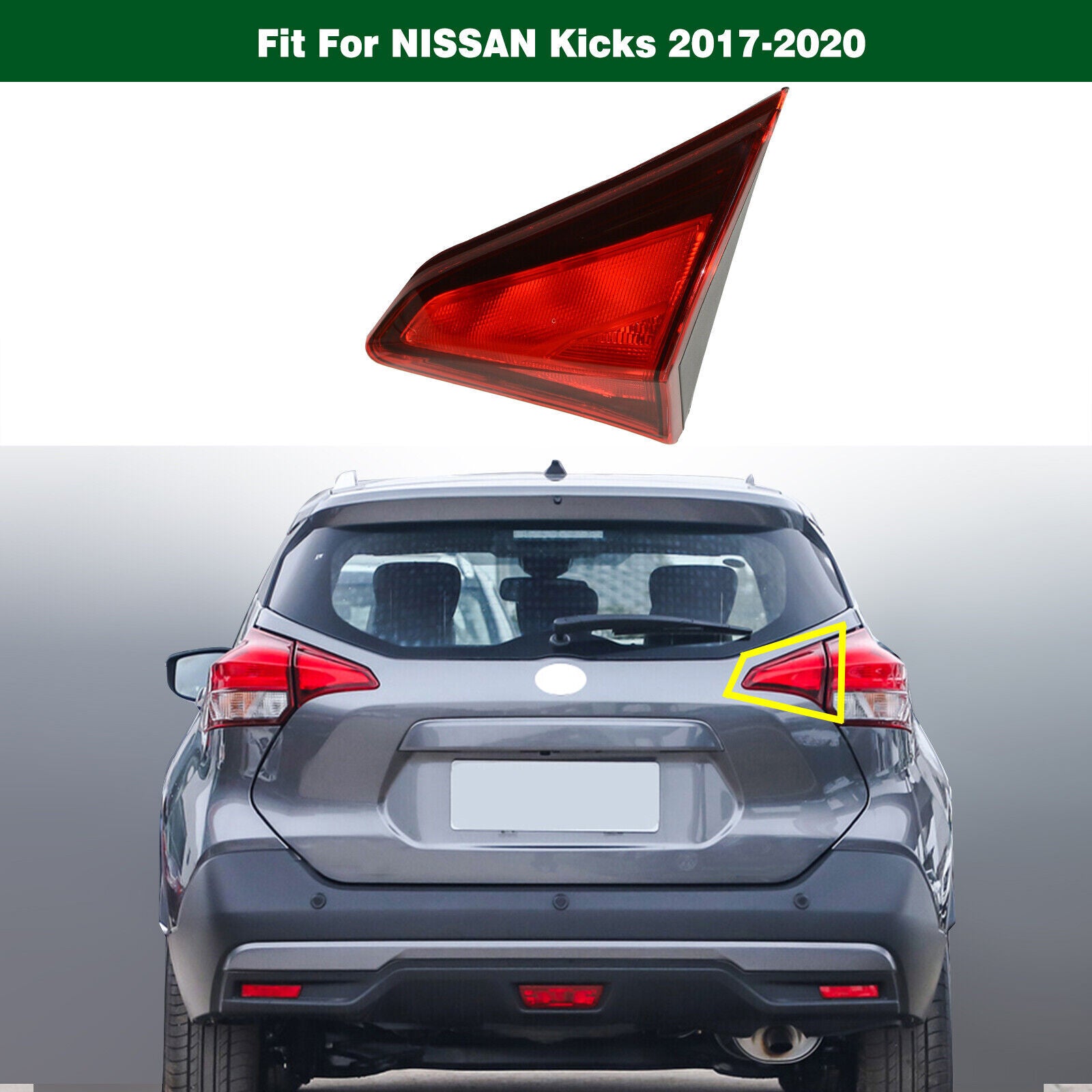 Rear inner taillight (right light) 26550-5RF0B, suitable for Nissan Kicks 2017-2020.