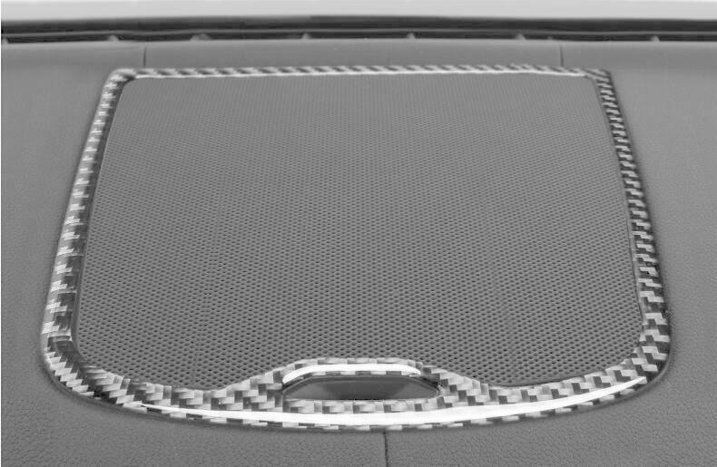 for BMW X3 G01 X4 2018-21 Real Carbon Fiber Console Dashboard Speaker Frame Trim