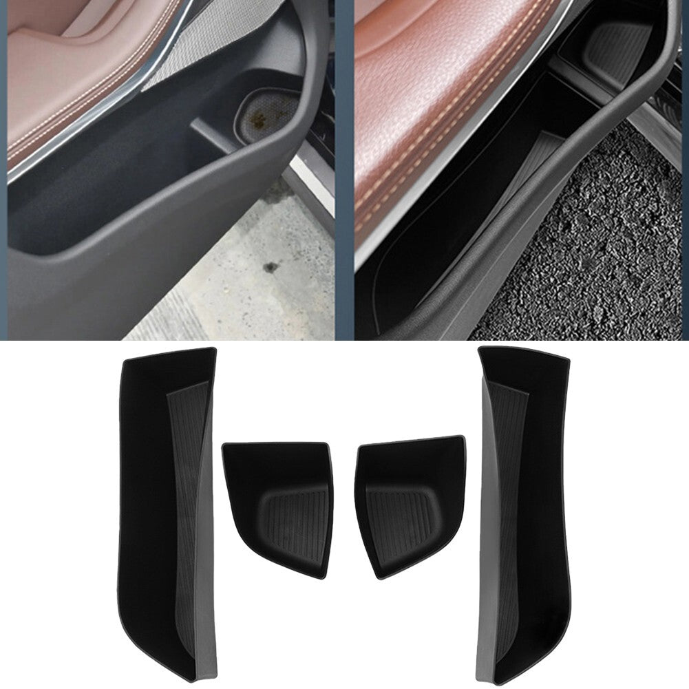 For X5 2019-2024 Door Side Organizer 4PCS TPE Front Door Organizer Tray v