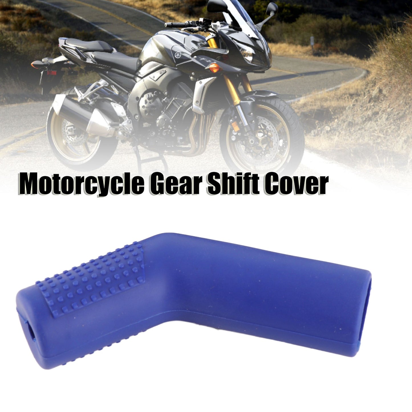 (Blue) Motorcycle Gear Shift Lever Cover Non-Slip Flexible Rubber For Q