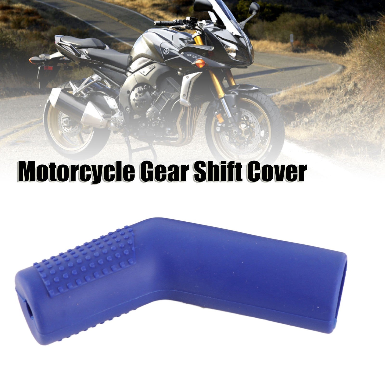 (Blue) Motorcycle Gear Shift Lever Cover Non-Slip Flexible Rubber For Q