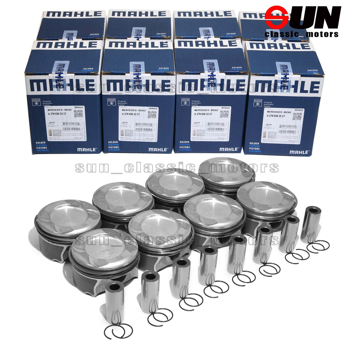 STD 8-Piece Piston Ring Set for GL500 S500 X166 W221 M278 4.6T 4.7T