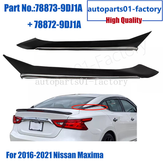 1Pair Rear Right Left Side Pillar Molding Trim Fit for Nissan Maxima 2016-2021
