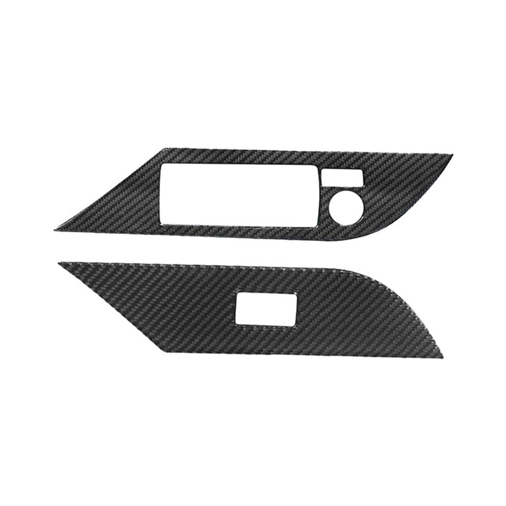 2Pcs Carbon Fiber Rear Door Handle Cover Trim For Silverado/tahoe/ for sierra 2007-14 v