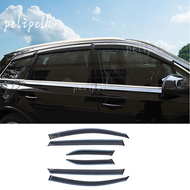 6P for Audi Q7 SQ7 2020-2024 Window Wind Visors Sun Rain Guard Vent Deflector