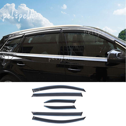 6P for Audi Q7 SQ7 2020-2024 Window Wind Visors Sun Rain Guard Vent Deflector