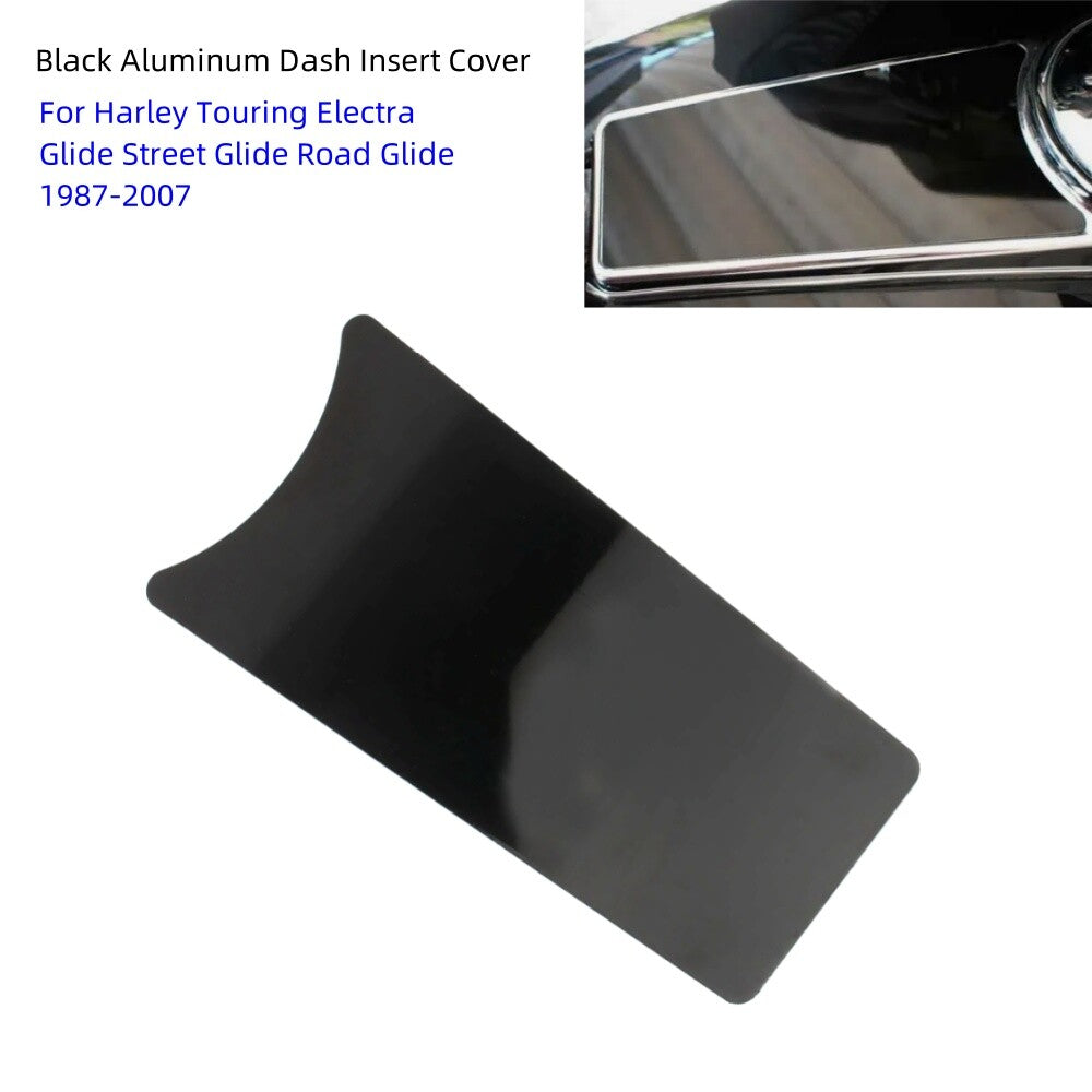 Black Aluminum Dash Insert Cover for Harley Touring Electra Road Glide 1987-2007