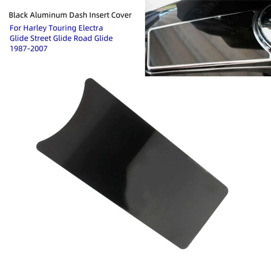 Black Aluminum Dash Insert Cover for Harley Touring Electra Road Glide 1987-2007