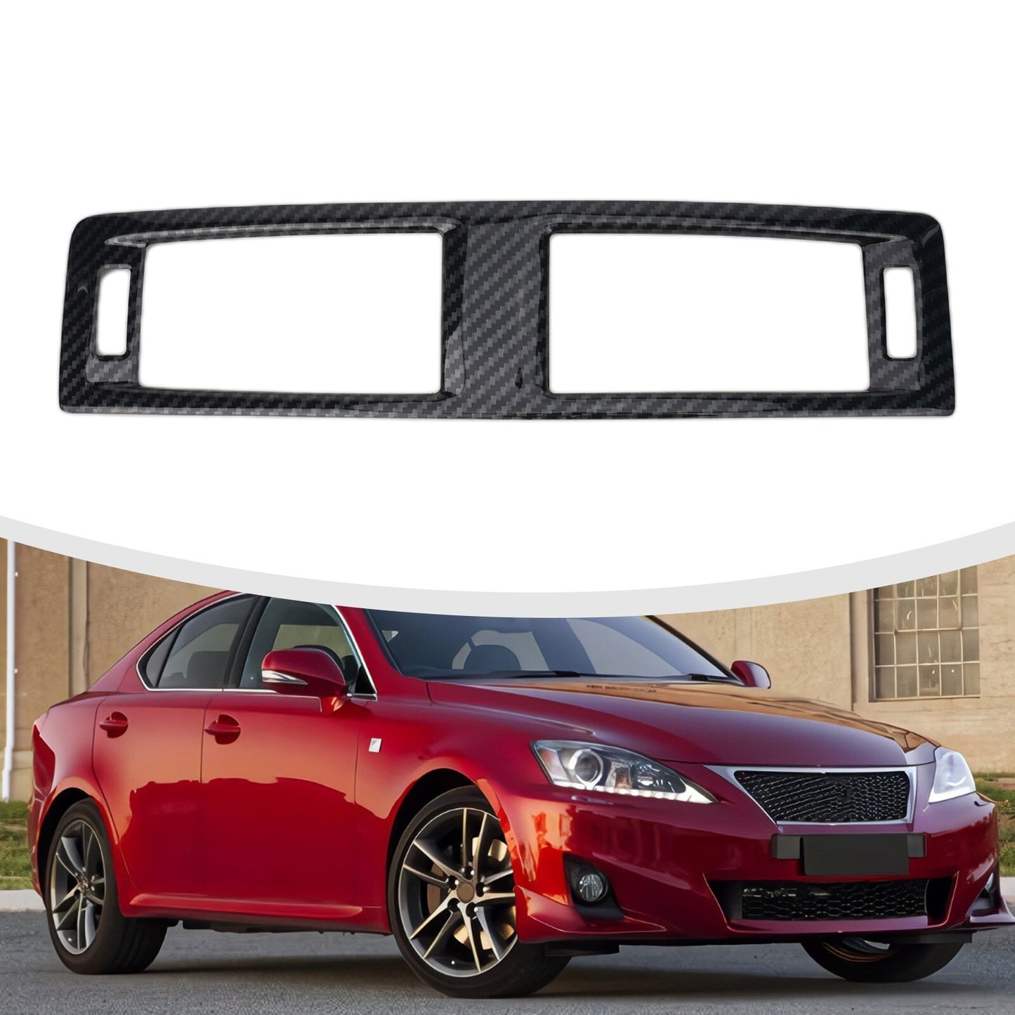 Carbon Fiber Car Middle Air Outlet Vent Cover Trim for Lexus IS 250 2006-2011