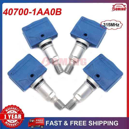 Four new TPMS tire pressure sensors for Nissan Altima Maxima for Infiniti 40700-1AA0B