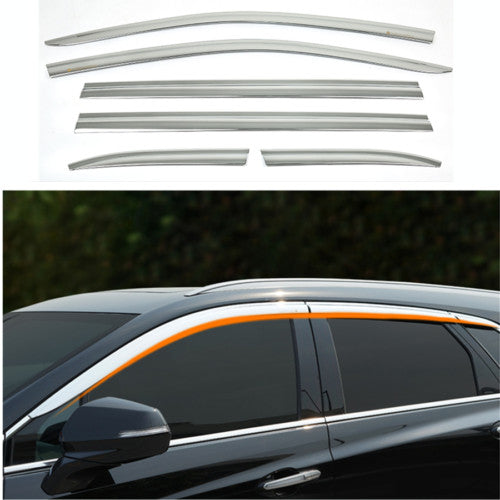 For 2019-2023 for Cadillac XT5 Chrome Window Vent Visor Weather Shield Deflectors B n
