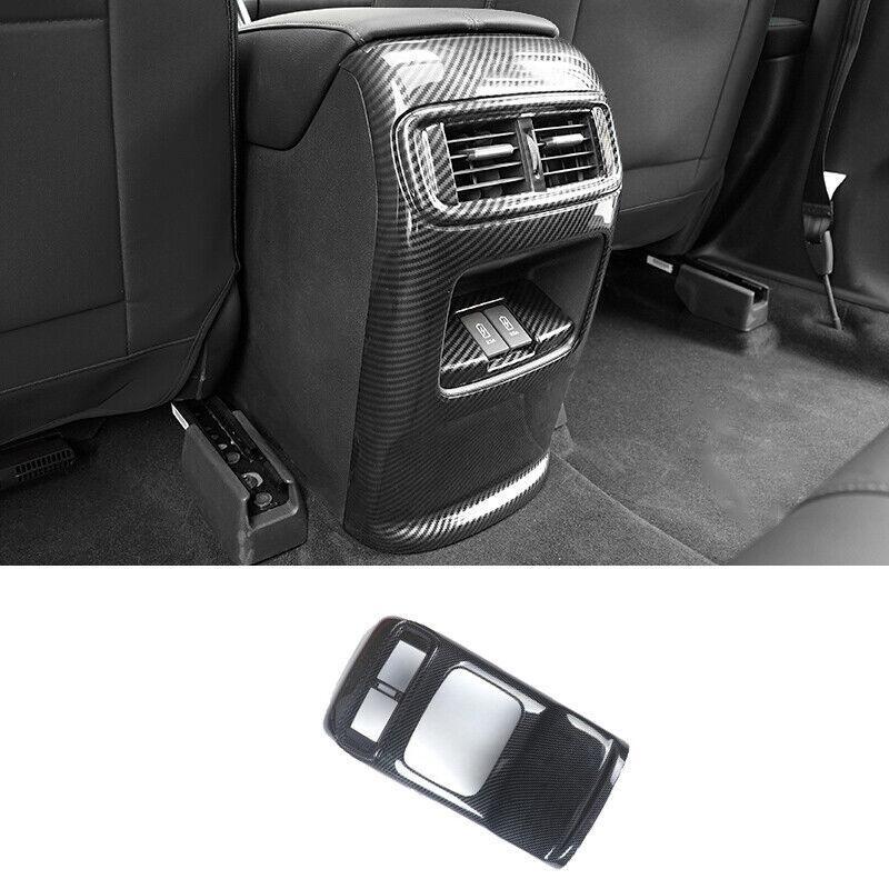for Honda CRV CR-V 17-2021 DX Rear Air Outlet Anti-Kick Panel Trim Carbon Fiber