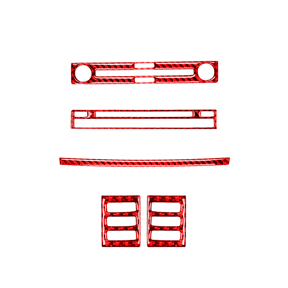 Red Carbon Fiber Interior Rear Door Handle Cover Trim for Mazda CX-9 2016-2022 v