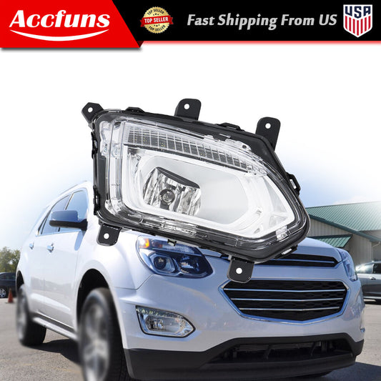 Front fog lights compatible with 2016-2017 Equinox for Premier LTZ right-side transparent lens - n
