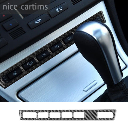 Carbon Fiber Console Multi-function Button Cover for BMW X3 E83 2004-2010 Type-A