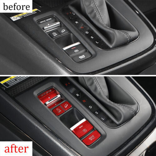Red Aluminum Central Console Gear Shift Switch Trim for Honda CRV CR-V 2023 2024