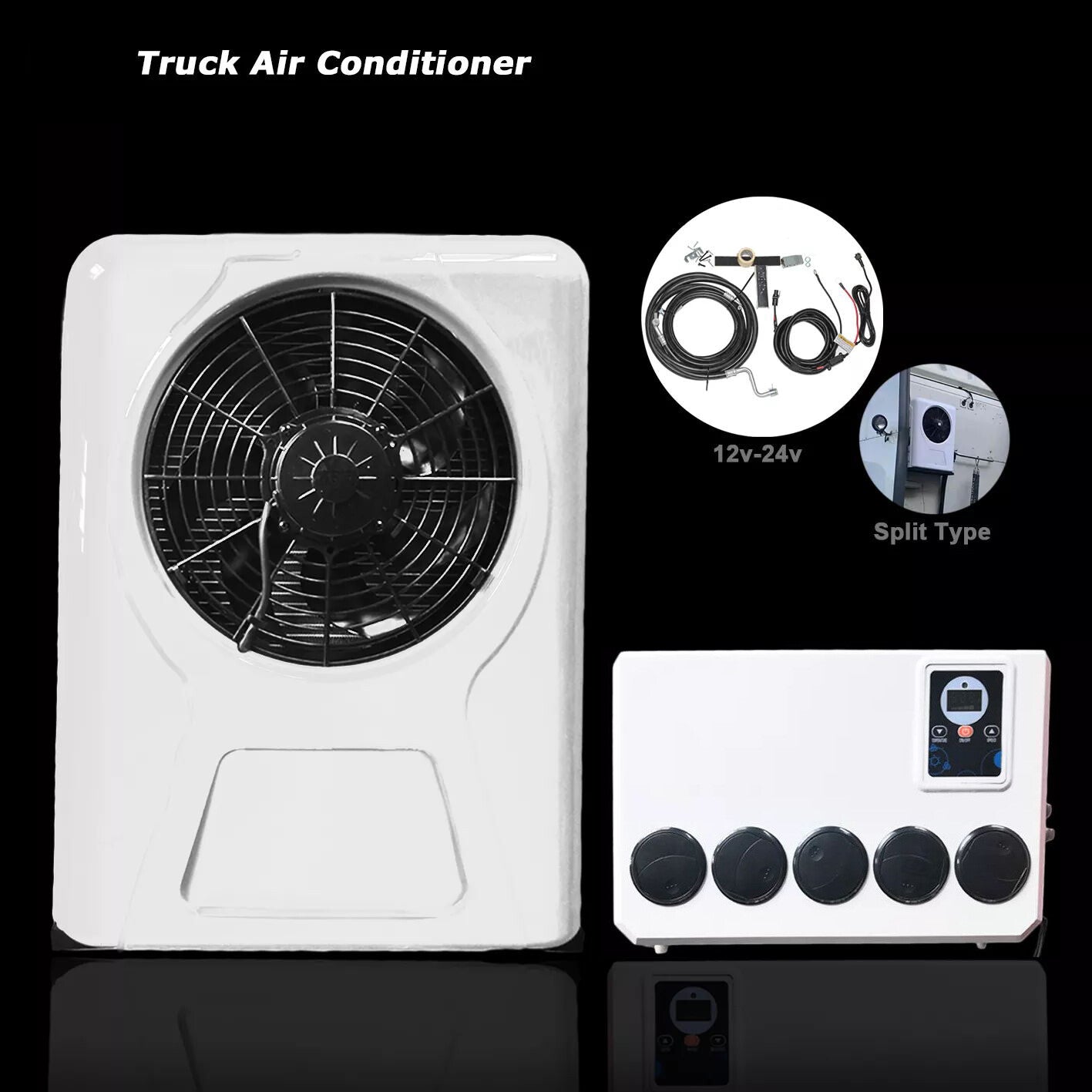 UNIVERSAL TRUCK AIR CONDITIONER 24V 12000BTU Split Air Conditioner for Semi Truc
