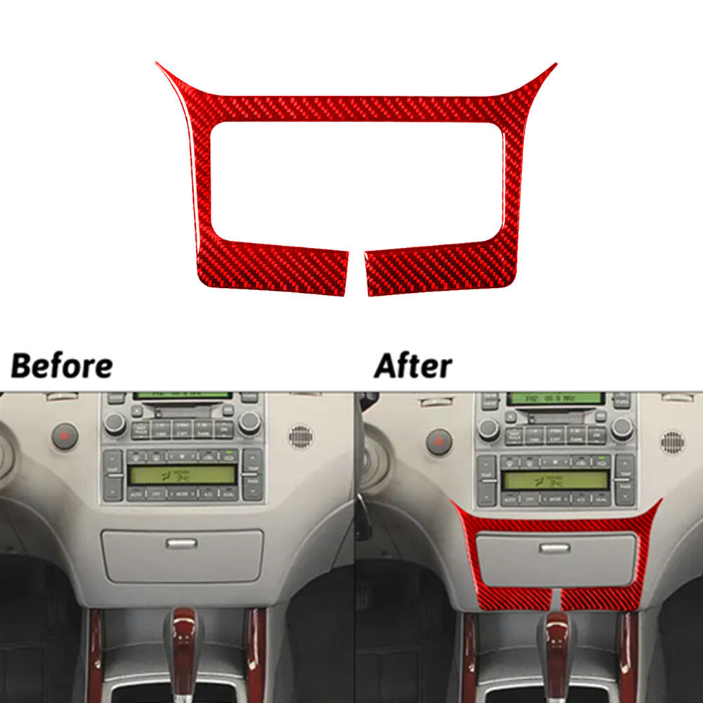 Carbon Fiber Interior Central Storage Frame Cover Trim for Honda for Civic 2003-2005 v
