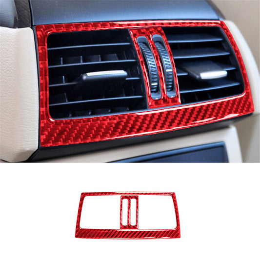 2X Red Carbon Fiber Interior Copilot Dashboard Cover Trim for Audi Q7 2016-2019 v