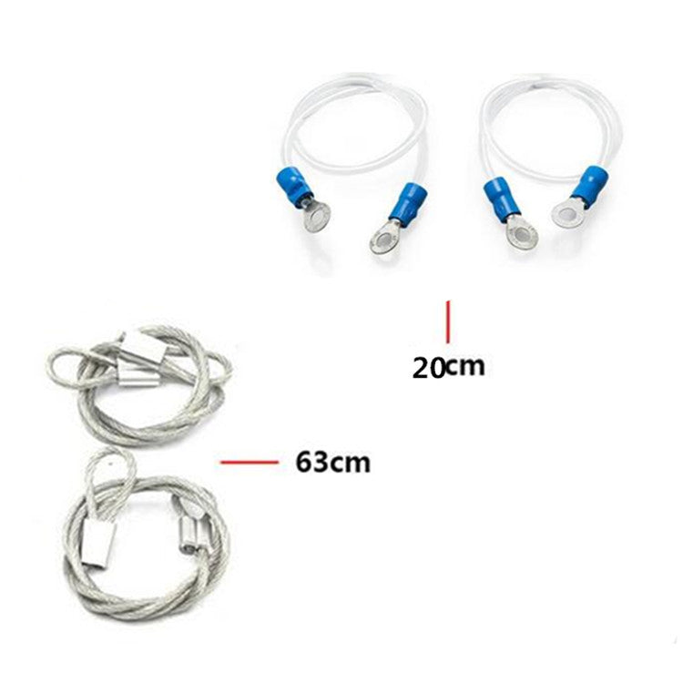 DIY Car Muscle 3/16 Chrome Hair Pin Style Hood Pin Set W/ Lanyards 1/2 Studs