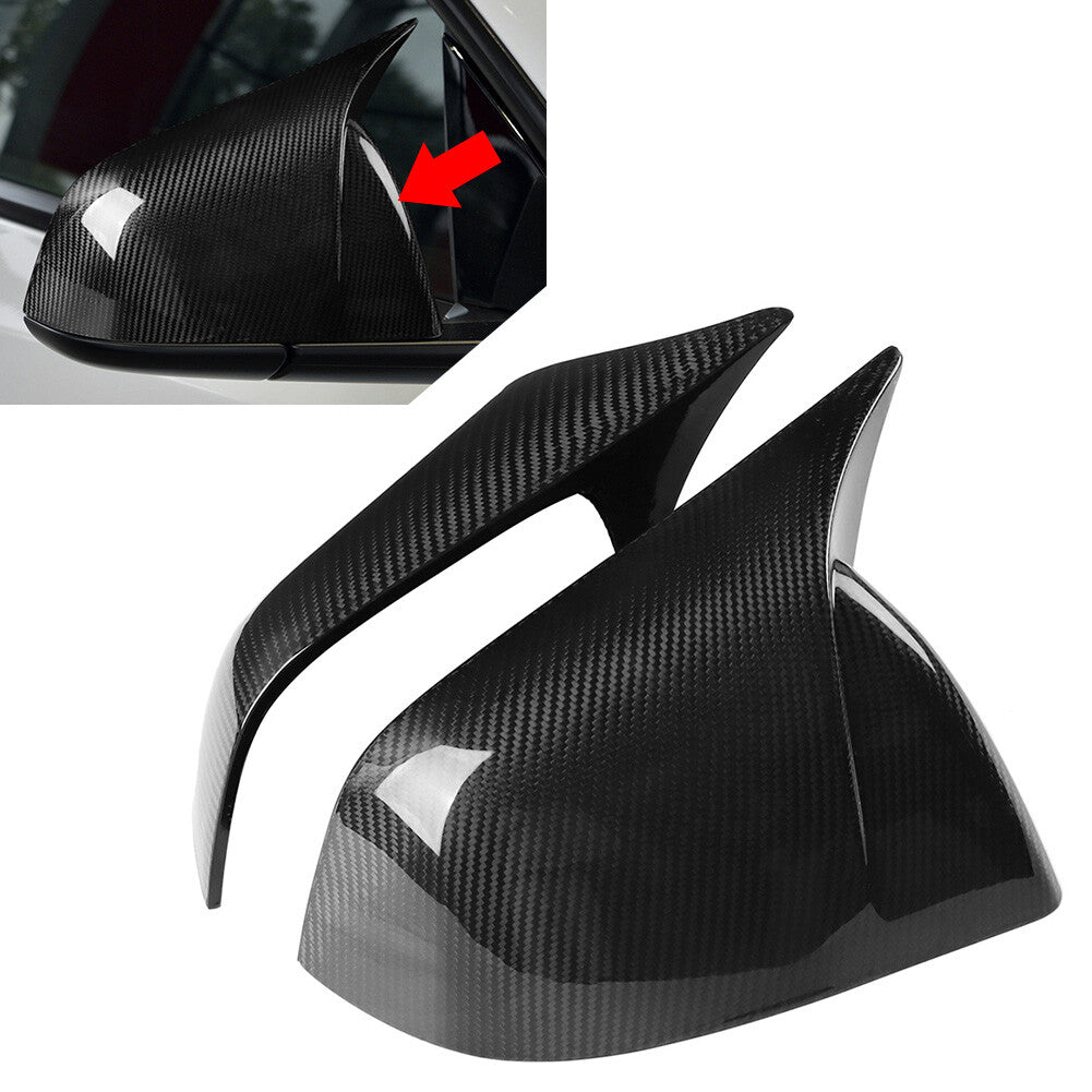 Carbon Fiber Side Door Rearview Mirror Cover Cap for Tesla for Model Y 2019-2024