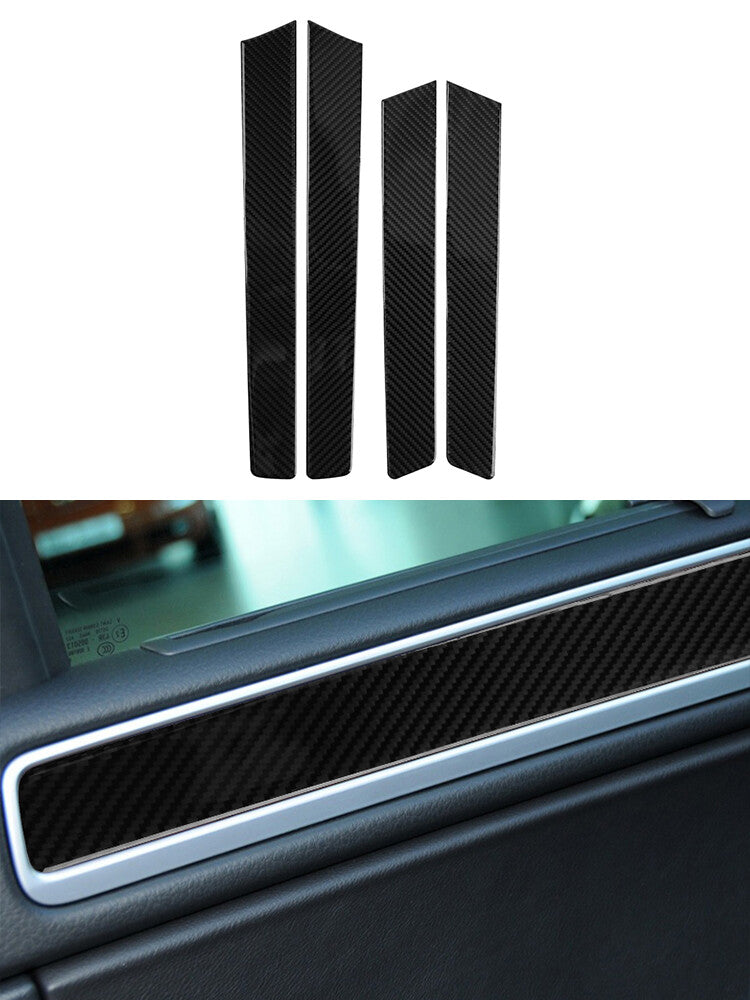 4X Carbon Fiber Door Panel Cover Trim for Jeep for Wrangler JL 2018+ Gladiator 2020+ v