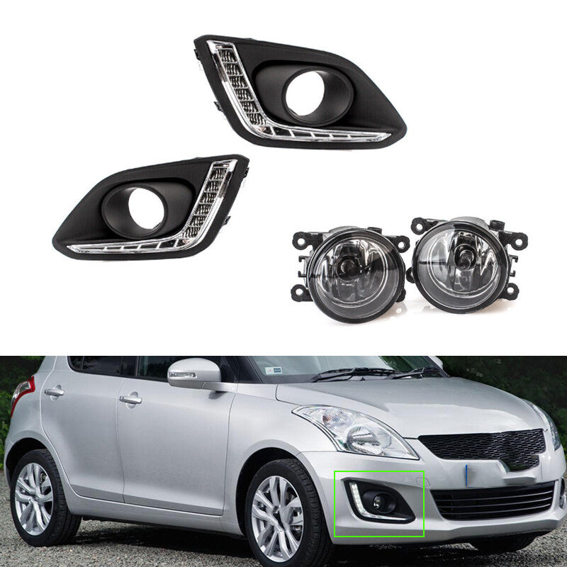 Front Driving Running Light Fog Lamp Cover LED DRL for Suzuki for Swift 2014-2016