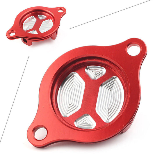CNC Motorbike Red Oil Filter Cap Cover Fit for Honda CRF450X 05-17 CRF450R 02-08 ATV Q